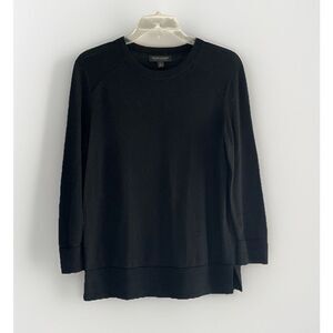 Banana Republic Merino Wool Sweater Top Crew Neck Black Lightweight Womens Small